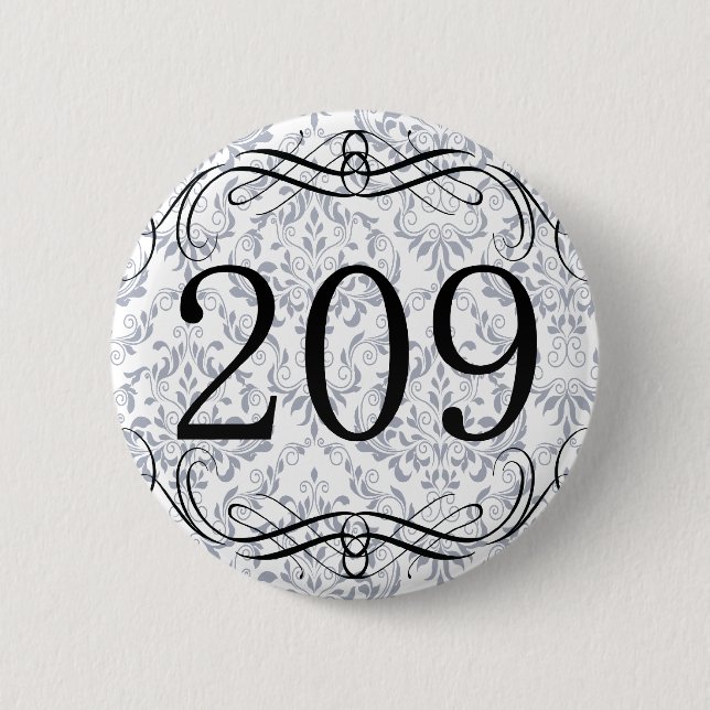 209 Area Code Button (Front)