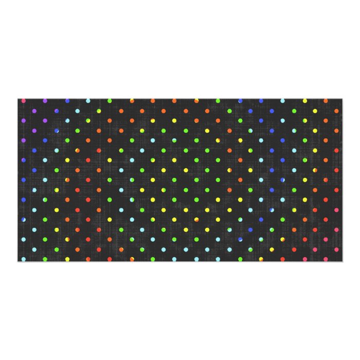 209__neon paper black dots POLKADOTS DOTS CIRCLES Custom Photo Card