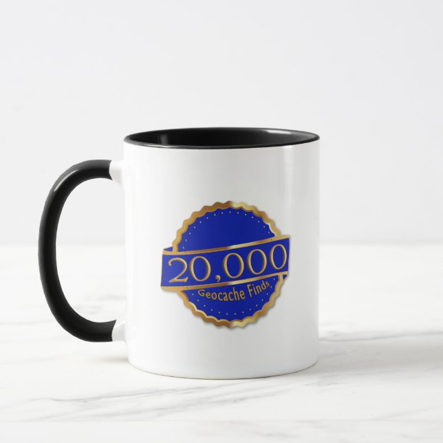 20,000 FINDS ACHIEVEMENT GeoCaching AWARD Mug (Left)