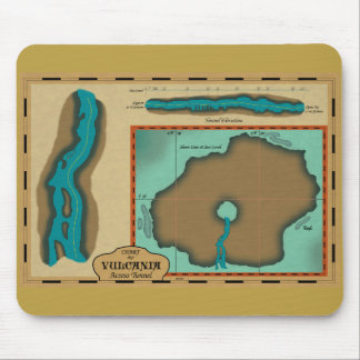 20,000 Leagues Vulcania Tunnel Map Mouse Pad