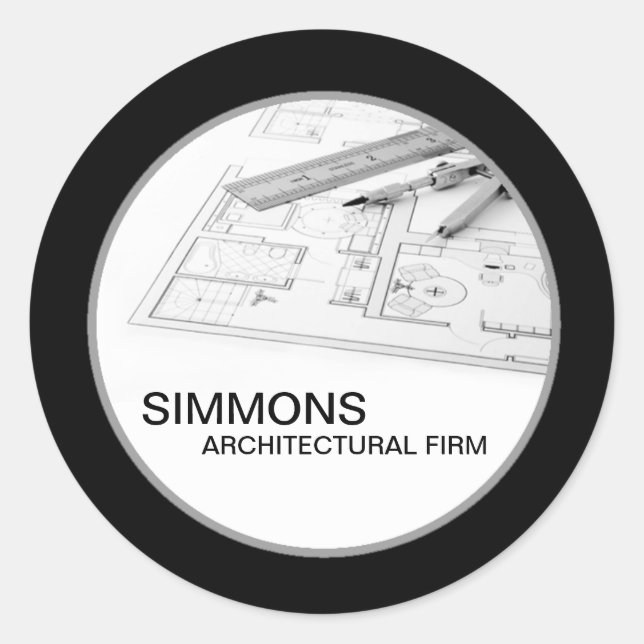 20 - 1.5"  Black Architectural Business Stickers (Front)