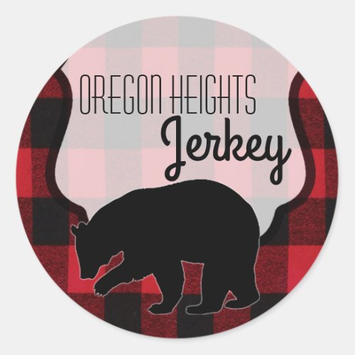 20 _ 15  Business Stickers Red Buffalo Plaid Bea