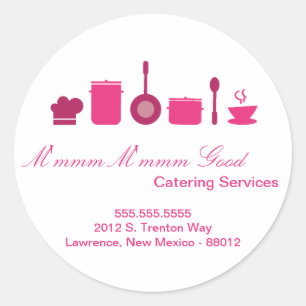 20 - 1.5" Catering Chef Business Address Stickers