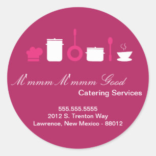 20 - 1.5" Catering Chef Business Address Stickers