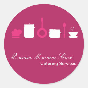 20 - 1.5" Catering Chef Business Stickers