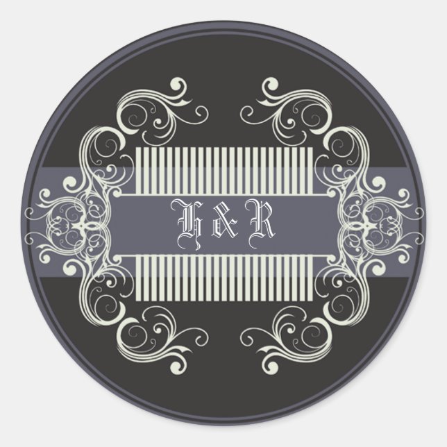 20 - 1.5  Envelope Seal Black Tie Affair Gray Eleg (Front)