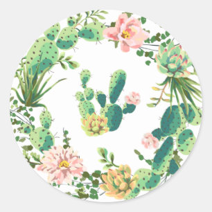 20 - 1.5 Envelope Seal Bohemian Cactus Succulents