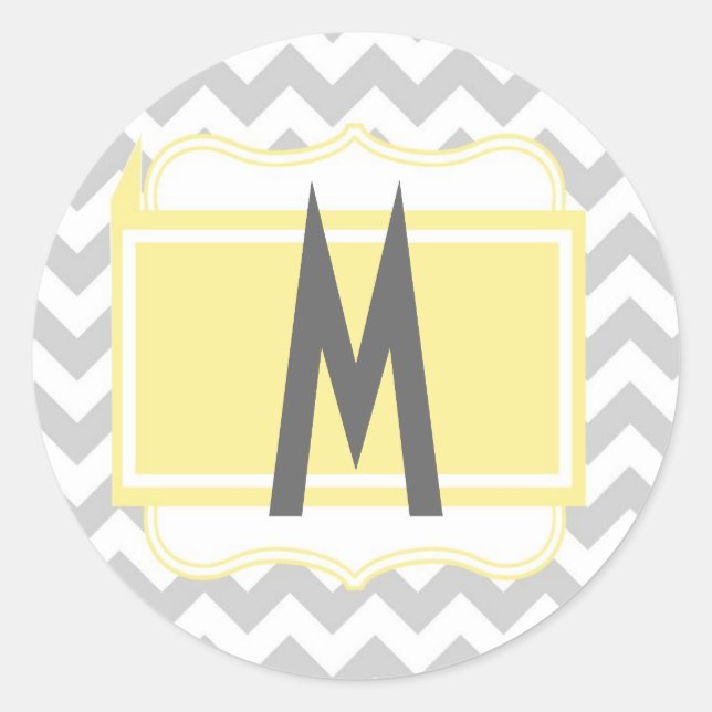 20 - 1.5  Envelope Seal Chevron Stripe Gray Yellow (Front)