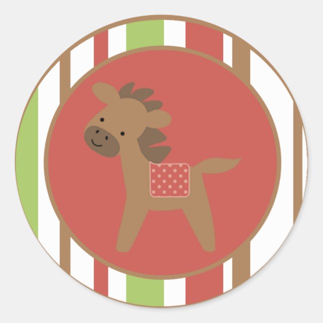 20 - 1.5"  Envelope Seal Farm Animals Horse (Front)