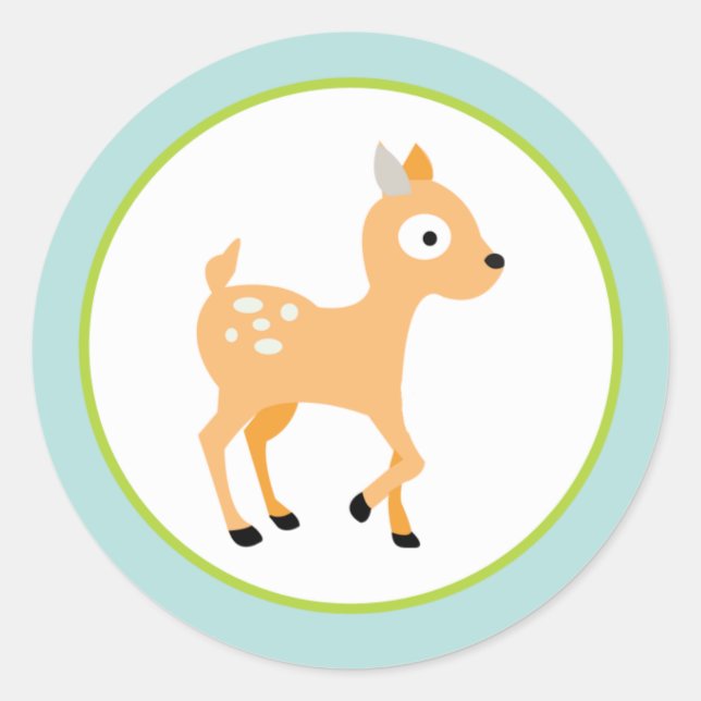 20 - 1.5" Envelope Seal Furry Woodland Animals (Front)