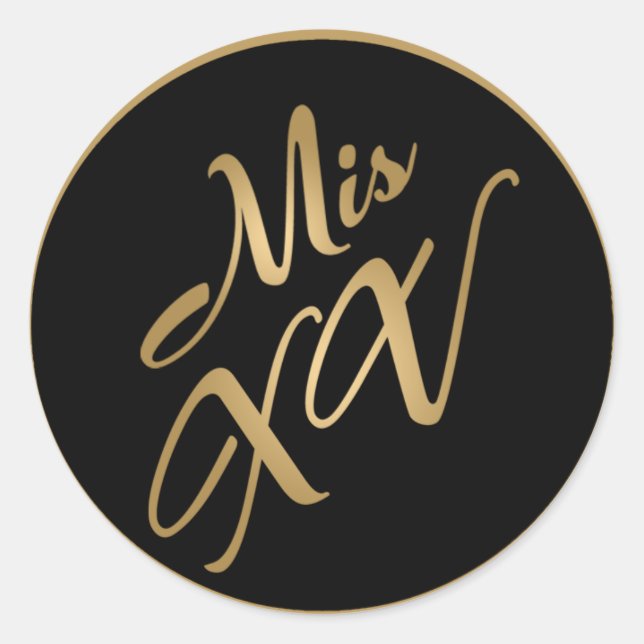 20 - 1.5"  Envelope Seal MIS XV Gold Black Party (Front)