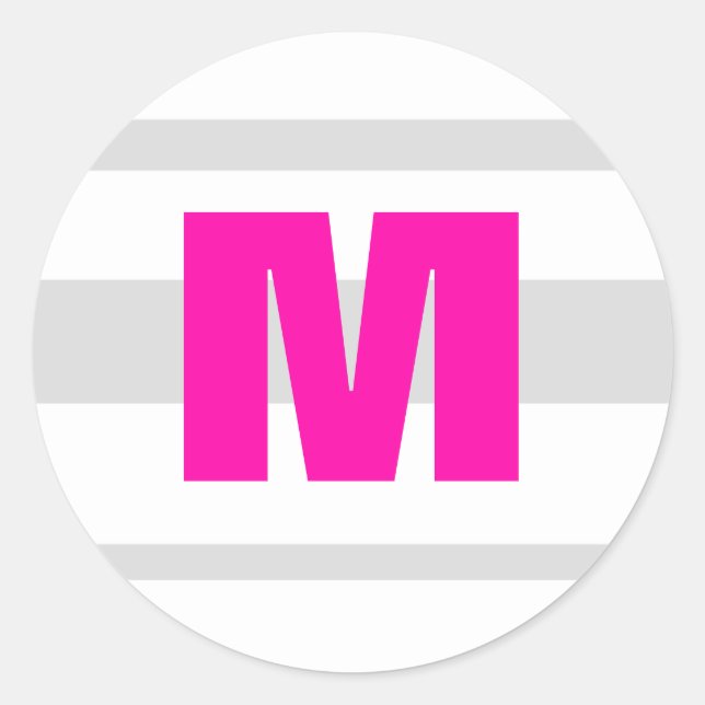 20 - 1.5  Envelope Seal Modern Neon Stripe Pink (Front)