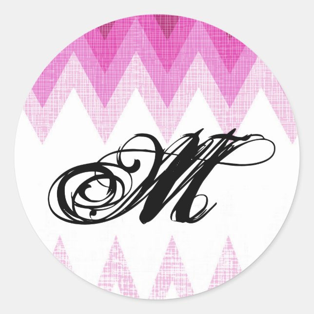 20 - 1.5  Envelope Seal Ombre Pink Chevron (Front)