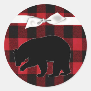 20 - 1.5 Envelope Seal Red Plaid Black Bear