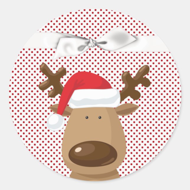 20 - 1.5  Envelope Seal Reindeer Christmas XMAS Po (Front)