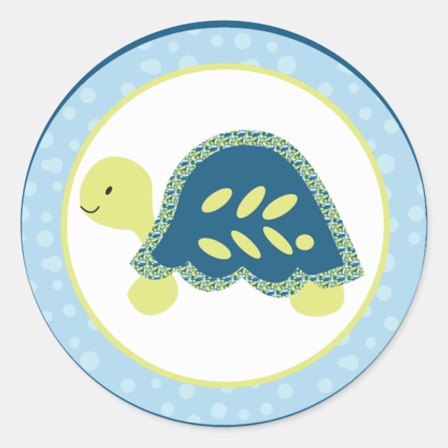 20 - 1.5" Envelope Seal Sea Turtle Reef Ocean (Front)