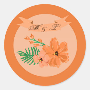 20 - 1.5 Envelope Seal Spring Hibiscus Flower