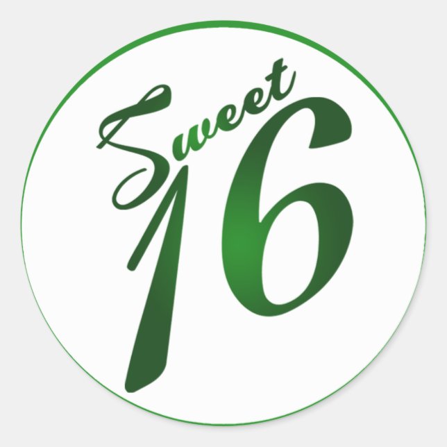 20 - 1.5"  Envelope Seal Sweet 16 Green (Front)