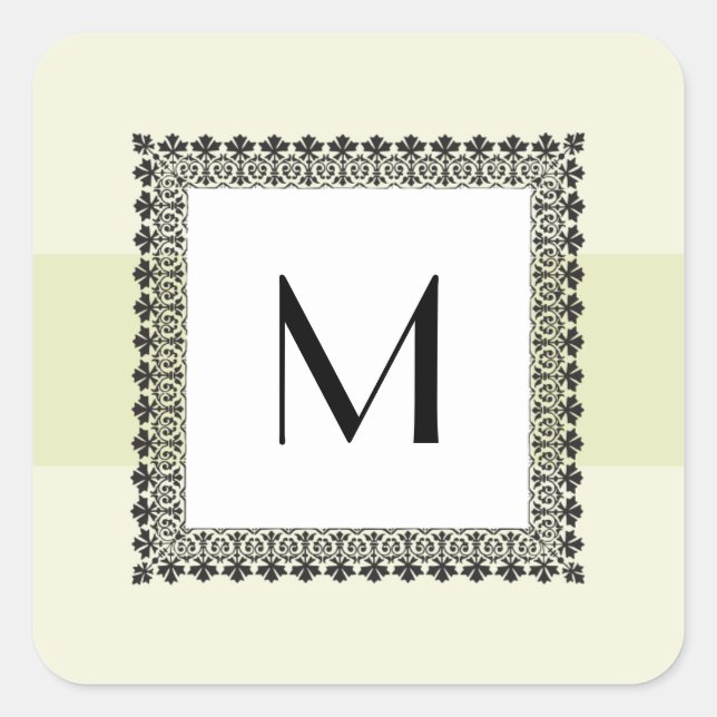 20 - 1.5" Envelope Sticker Light Green/Gray Formal (Front)