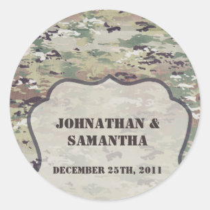 20 - 1.5"  Favor Stickers Army OCP Camo Uniform