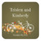 20 - 1.5"  Favor Stickers Brown Fall Double Bike
