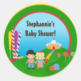 20 - 1.5" Favor Stickers Candy Land Ice Cream
