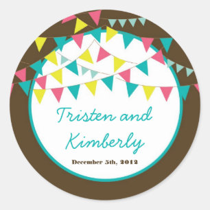 20 - 1.5" Favor Stickers Lovers Bike Bicycle Carn