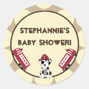 20 - 1.5" Favor Stickers Nojo Fire Engine