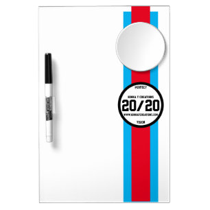 20/20 Perfect Vision Dry Erase Board With Mirror