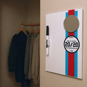 20/20 Perfect Vision Dry Erase Board With Mirror