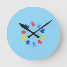 20,32 Hands round acrylic wall clock