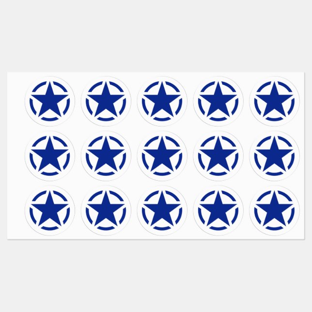 20 American Star Stencil Vintage Decals Labels (Sheet)