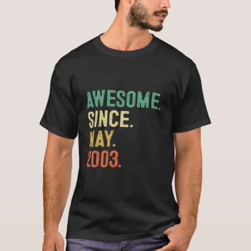 20 Awesome Since May 2003 20Th T_Shirt