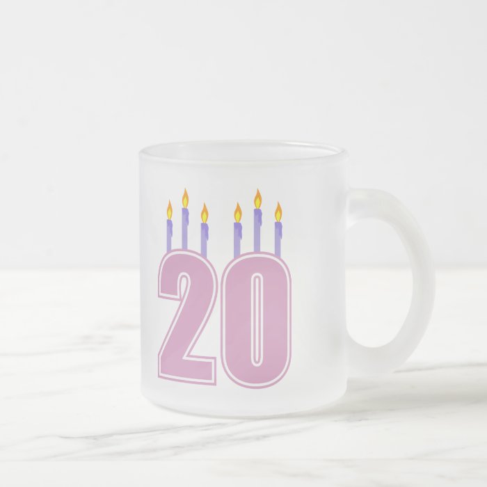 20 Birthday Candles (Purple / Pink) Coffee Mug