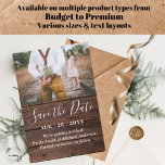 20 Budget Rustic Photo Save Date And Envelopes Advice Card at Zazzle