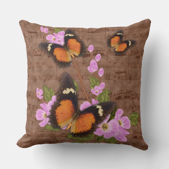 20" Butterfly Throw Pillows With The Waltz (Front)