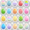 20 Colorful Easter Eggs Scrapbook Stickers