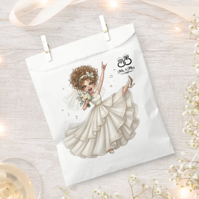 #20 Cute fun bride Favor Bag (Clipped)