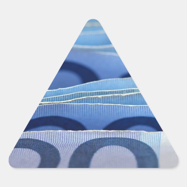20 euro bills - Money Art Triangle Sticker (Front)