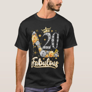 20 & Fabulous 20 Years Old 20th Birthday Diamond C T-Shirt