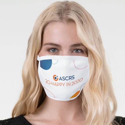 "20/Happy in 2020" ASCRS Face Mask (Worn Her)