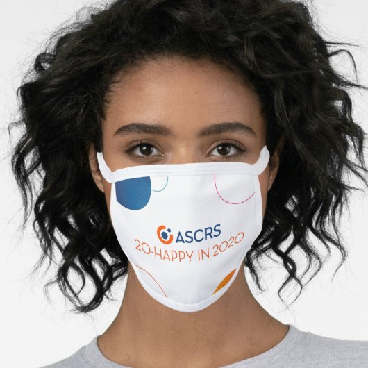 "20/Happy in 2020" ASCRS Face Mask (Worn Her)
