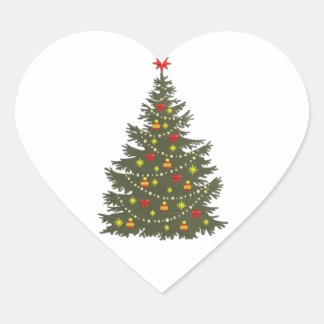 20 heart shaped Christmas fun stickers