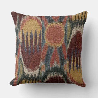 20 inch square pillow with ikat design