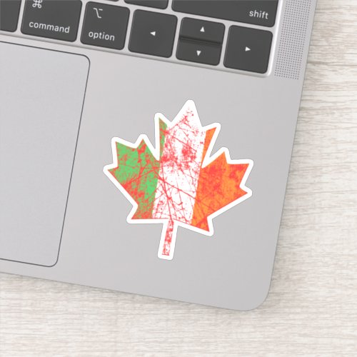 20 Irish Canadian Maple Leaf Anniversary 150 Years Sticker