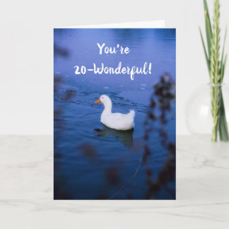 "20 IS WONDERFUL" BIRTHDAY CARD