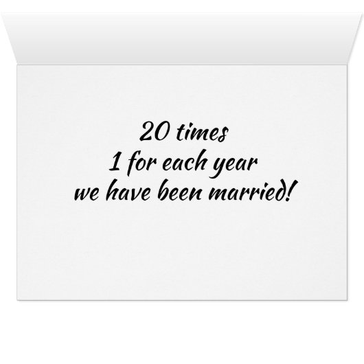 **20 KISSES FOR 20 YEARS TOGETHER** ANNIVERSARY CA (Inside Horizontal (Bottom))