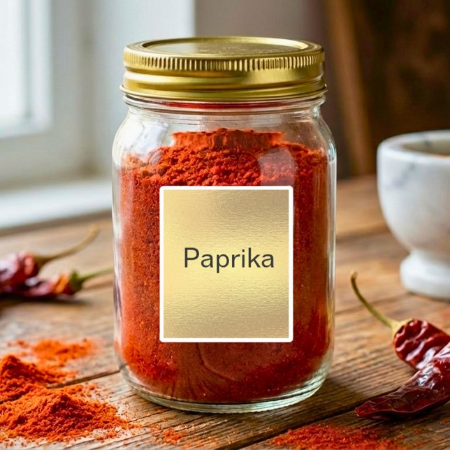 20 kitchen herbs and spices, black&gold metallic  sticker (Creator Uploaded)