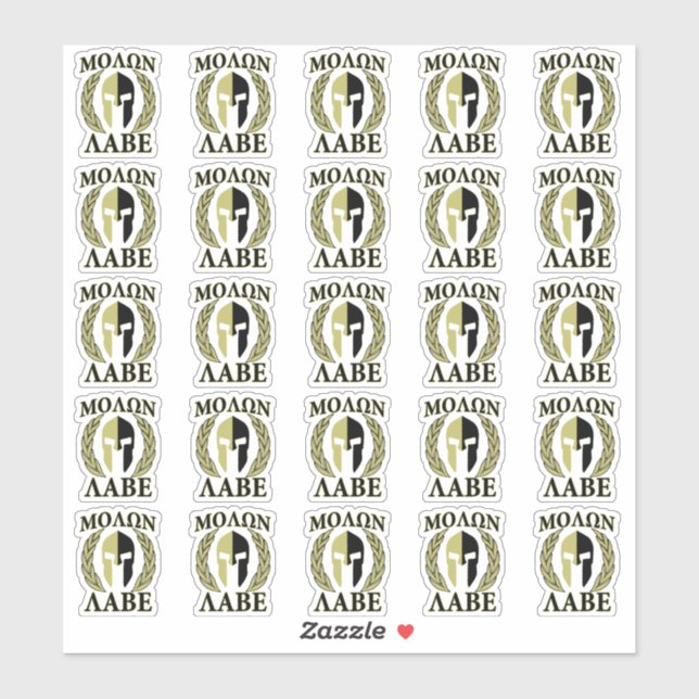 20 Molon Labe Spartan Warrior Laurels Sticker (Sheet)