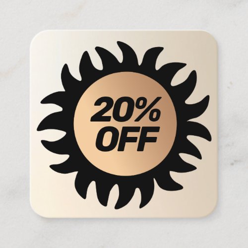 20 OFF Customer Discount Coupon Square Business C Square Business Card